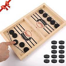 Photo 1 of  Fast Sling Puck Game, Portable Table Hockey Game for Kids and Adults