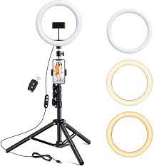 Photo 1 of TNWZC LED RING FILL LIGHT WIRTH TRIPOD STAND 10" LIVE STREAM SELFIE RING LIGHT