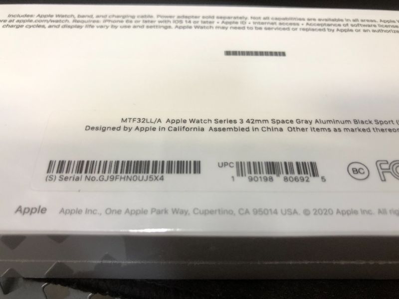Photo 2 of FACTORY SEALED APPLE WATCH SERIES 3 BLACK