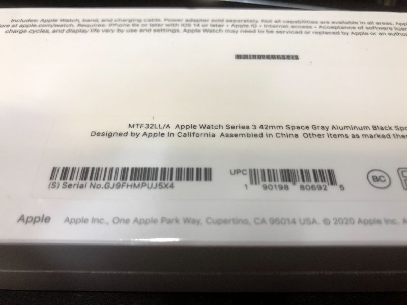 Photo 2 of FACTORY SEALED APPLE WATCH SERIES 3 BLACK