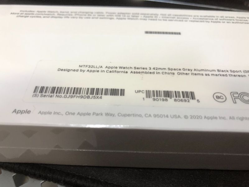 Photo 2 of FACTORY SEALED APPLE WATCH SERIES 3 BLACK