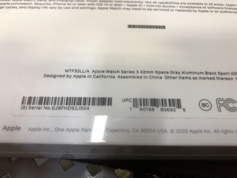 Photo 2 of FACTORY SEALED APPLE WATCH SERIES 3 BLACK