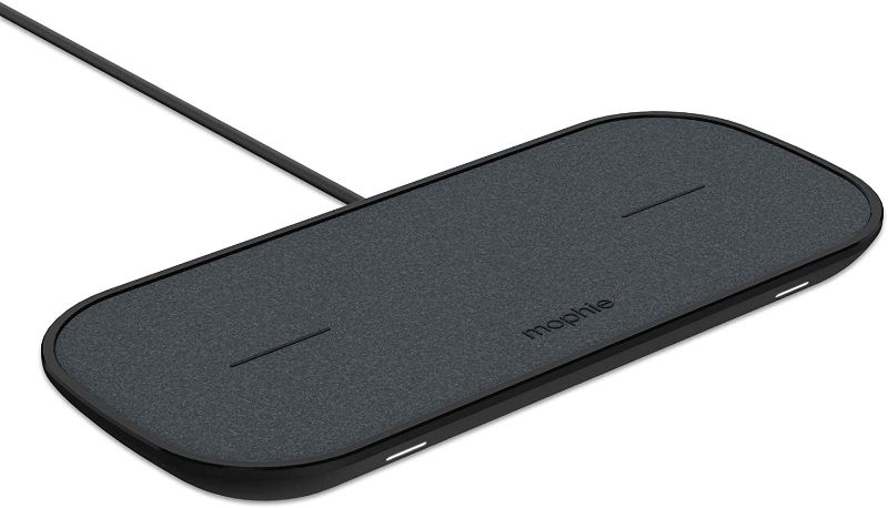 Photo 1 of mophie 409903633 Dual Wireless Charging Pad - Made for Apple Airpods, iPhone Xs Max, iPhone Xs, iPhone XR and Other Qi-Enabled Devices - Black
