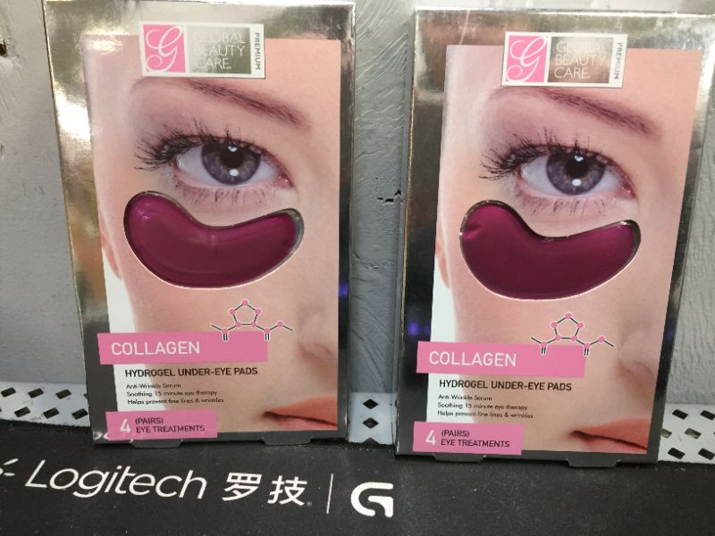 Photo 1 of GLOBAL BEAUTY CARE PREMIUM COLLAGEN HYDROGEL UNDER-EYE PADS 4 PAIRS 2 PACK 