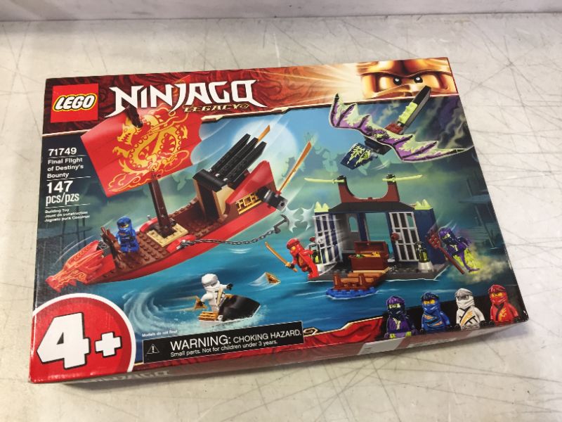 Photo 1 of LEGO NINJAGO Legacy Final Flight of Destiny’s Bounty 71749 Ship Playset Building Kit, with Dragon and Jet Ski Toys; New 2021 (147 Pieces)