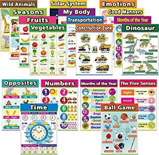 Photo 1 of 18 Pack Educational Posters for Toddlers ?Emotions Posters for Kids, Transportation Posters for Boys, Months of The Year, Days of The Week, Seasons?Learning Charts for Preschoolers for Kindergarten