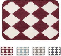 Photo 1 of BEQHAUSE RED BATH RUG 17" x 24" FLUFFY LUXURY SUPER SOFT BATH RUG
