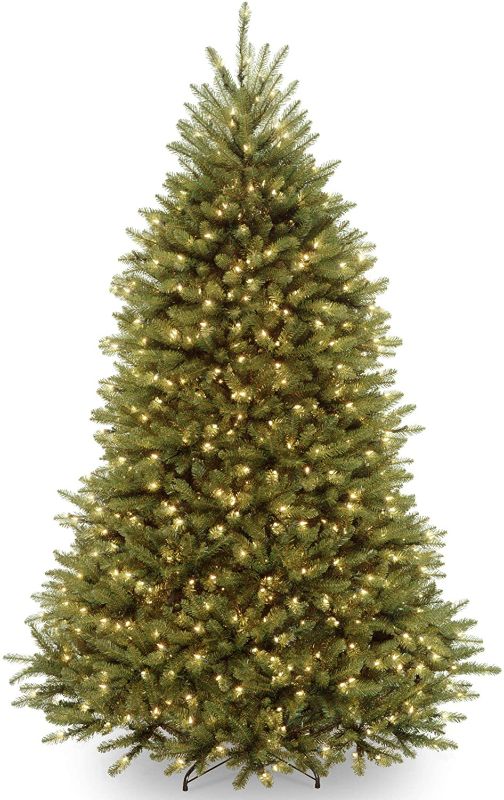 Photo 1 of 7.5ft National Tree Company Dunhill Fir Hinged Full LED Artificial Tree with 700 Low Voltage Dual Led Lights with 9 Function Footswitch