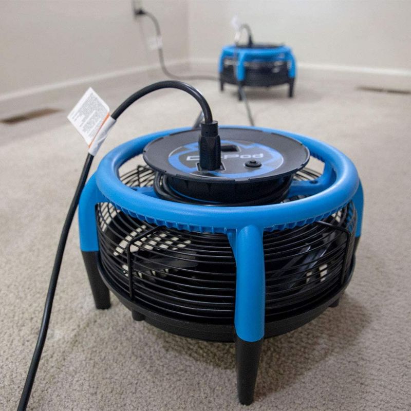 Photo 1 of Dri-Eaz Dri-Pod Pro Omnidirectional Floor, Carpet Dryer, Dry Cabinets Cars, Boats and RVs, Ventilates, F451, Item 121657, Durable, Lightweight, Blue/Black