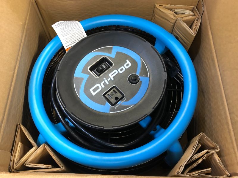 Photo 2 of Dri-Eaz Dri-Pod Pro Omnidirectional Floor, Carpet Dryer, Dry Cabinets Cars, Boats and RVs, Ventilates, F451, Item 121657, Durable, Lightweight, Blue/Black