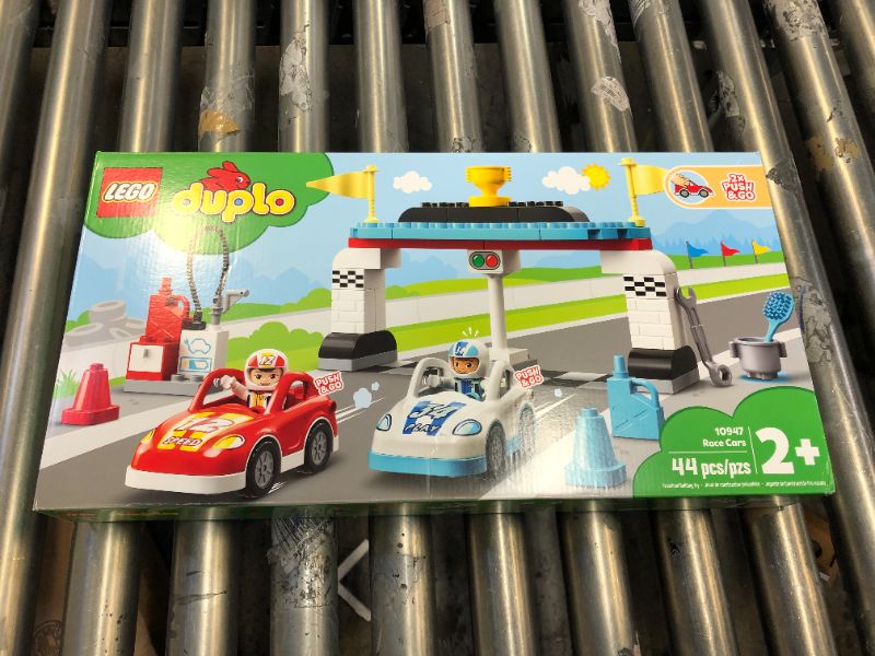 Photo 2 of LEGO DUPLO Town Race Cars 10947 Cool Car-Race Building Toy; Imaginative, Developmental Playset for Toddlers and Kids; New 2021 (44 Pieces)
** FACTORY SEALED **