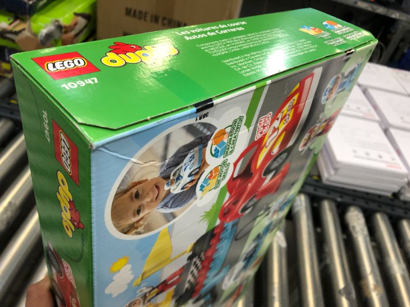 Photo 3 of LEGO DUPLO Town Race Cars 10947 Cool Car-Race Building Toy; Imaginative, Developmental Playset for Toddlers and Kids; New 2021 (44 Pieces)
** FACTORY SEALED **