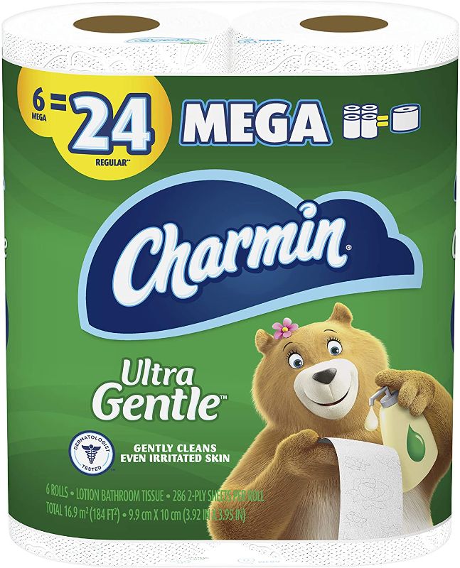 Photo 1 of Charmin Ultra Gentle Lotion Bathroom Tissue, Mega Rolls, 2-Ply - 6 rolls