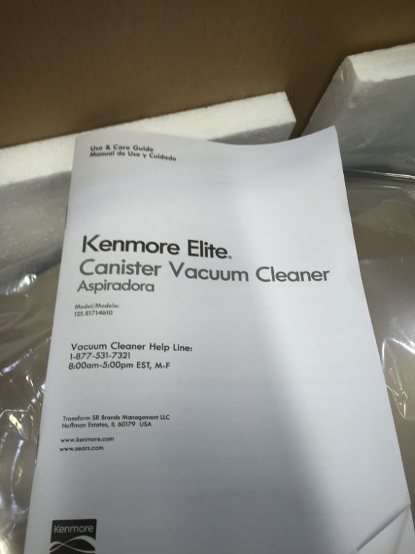 Photo 1 of Kenmore 700 Series Ultra Plush Lightweight Bagged Canister Vacuum \
