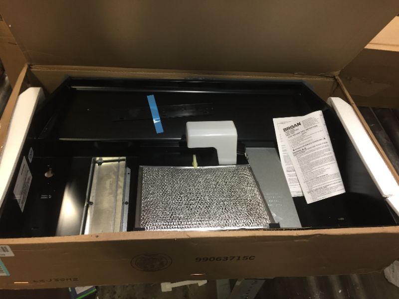 Photo 1 of Broan-NuTone F40000 30 in. 230 Max Blower CFM Convertible Under-Cabinet Range Hood with Light in Black