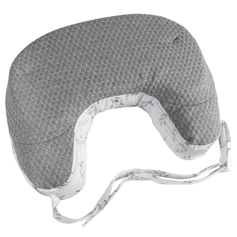 Photo 1 of Boppy Nursing Pillow—Best Latch | Plus-Sized Breastfeeding Pillow with Belt Designed with Lactation Consultants | Fits All Body Types | Machine Washable| Leaf Stripe and Soft Textured Gray
