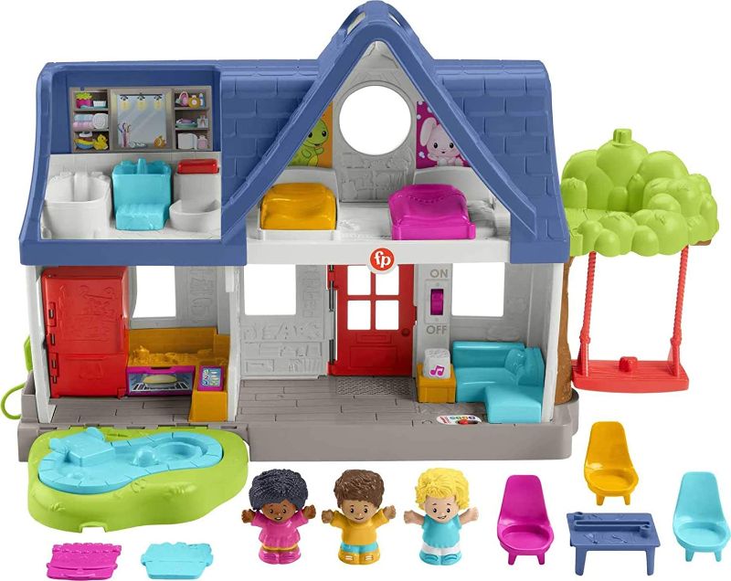 Photo 1 of Fisher-Price Little People Friends Together Play House, Electronic Playset with Smart Stages Learning Content for Toddlers and Preschool Kids
