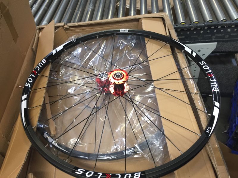 Photo 2 of BUCKLOS US-Stock MTB Bicycle Wheelset Carbon Hub, 26 27.5 29 inch Mountain Bike Wheelsets Rim with QR, 7-11 Speed Wheel Hubs Disc Brake, Double Wall Flat Spokes Wheelset 25mm Width 24H
