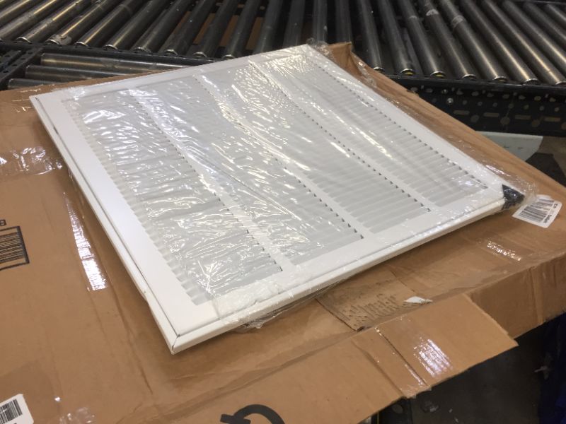 Photo 4 of 20" X 20" Filter Included Heavy Duty Steel Return Air Filter Grille [Removable Face/Door] for 1-inch Filters HVAC Duct Cover Grill, White | Outer Dimensions: 22 5/8"W X 22 5/8"H for 20x20 Duct Opening
