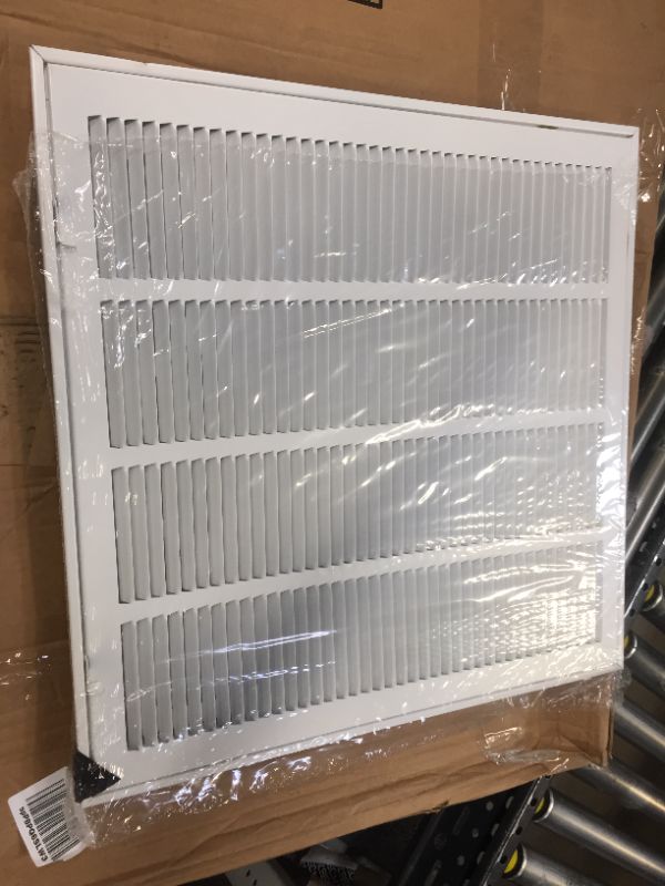 Photo 3 of 20" X 20" Filter Included Heavy Duty Steel Return Air Filter Grille [Removable Face/Door] for 1-inch Filters HVAC Duct Cover Grill, White | Outer Dimensions: 22 5/8"W X 22 5/8"H for 20x20 Duct Opening
