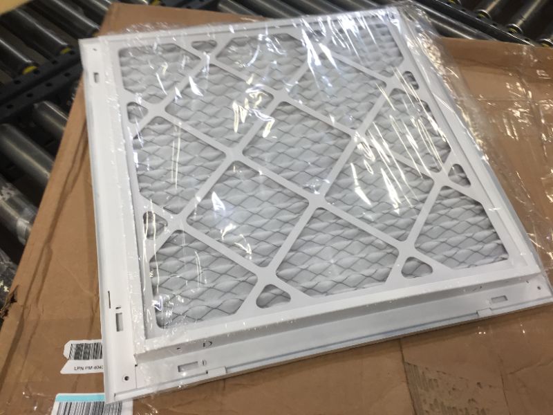 Photo 2 of 20" X 20" Filter Included Heavy Duty Steel Return Air Filter Grille [Removable Face/Door] for 1-inch Filters HVAC Duct Cover Grill, White | Outer Dimensions: 22 5/8"W X 22 5/8"H for 20x20 Duct Opening
