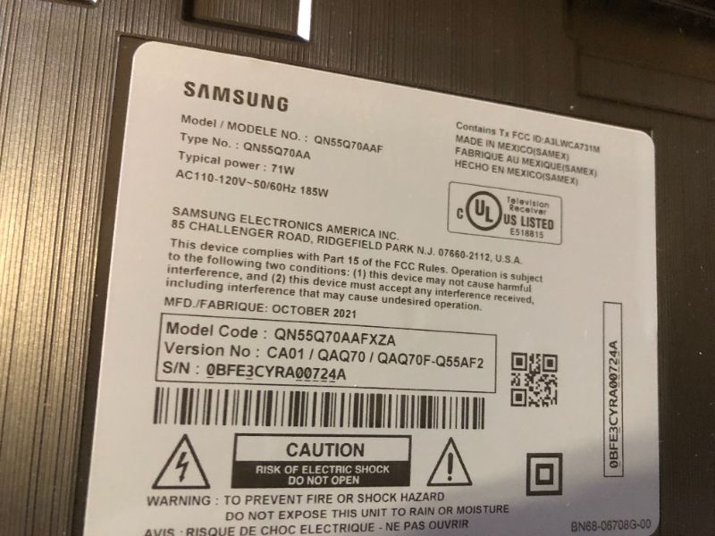 Photo 1 of 55" 2021 Q70A QLED 4K Smart TV
