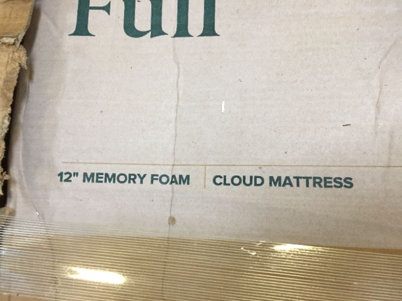 Photo 3 of ZINUS 12 Inch Cloud Memory Foam Mattress / Pressure Relieving / Bed-in-a-Box / CertiPUR-US Certified, Full
