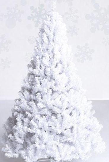 Photo 1 of 5 ft. Artificial PVC Christmas Tree with Stand White
