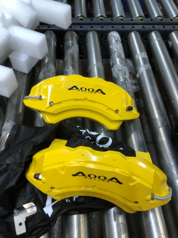Photo 2 of AOOA Caliper Covers Yellow Brake and Black Characters Covers Fits Dodge Durango ?set of 4?
