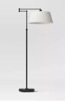 Photo 1 of Traditional Swing Arm Oil Rubbed Floor Lamp Bronze - Threshold™
