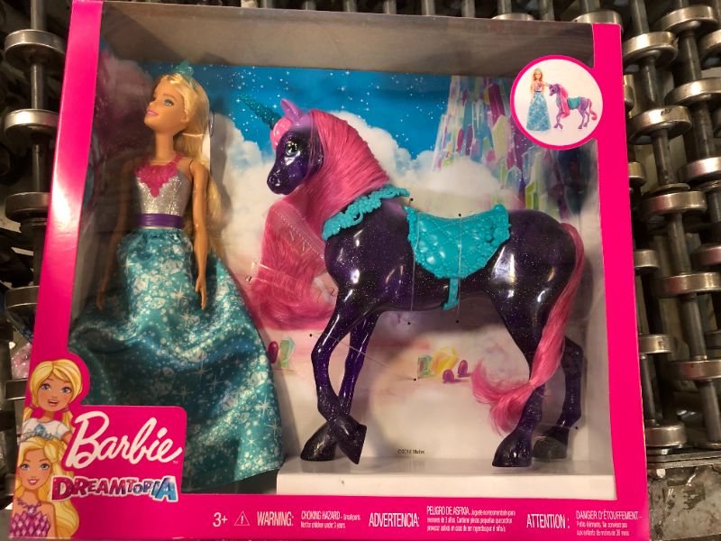 Photo 2 of Barbie Dreamtopia Princess Doll and Purple Unicorn
