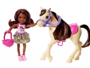 Photo 1 of Barbie Club Chelsea Doll and White Pony
