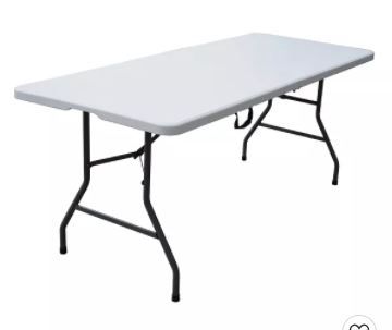 Photo 1 of 6' Folding Banquet Table Off-White - Plastic Dev Group
