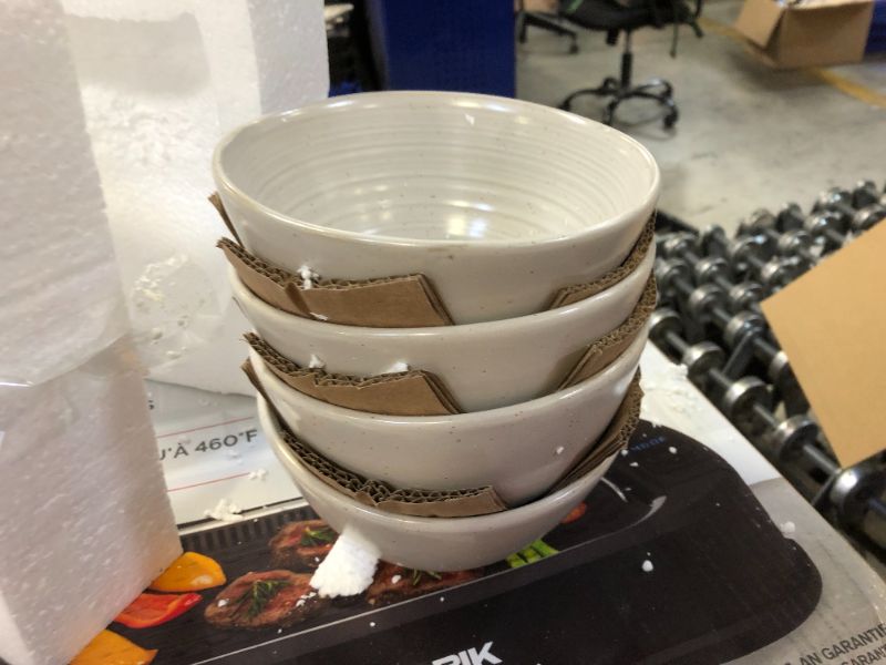 Photo 2 of 23oz 4pk Stoneware Glazed Salad Bowls Cream - Threshold™ designed with Studio McGee
