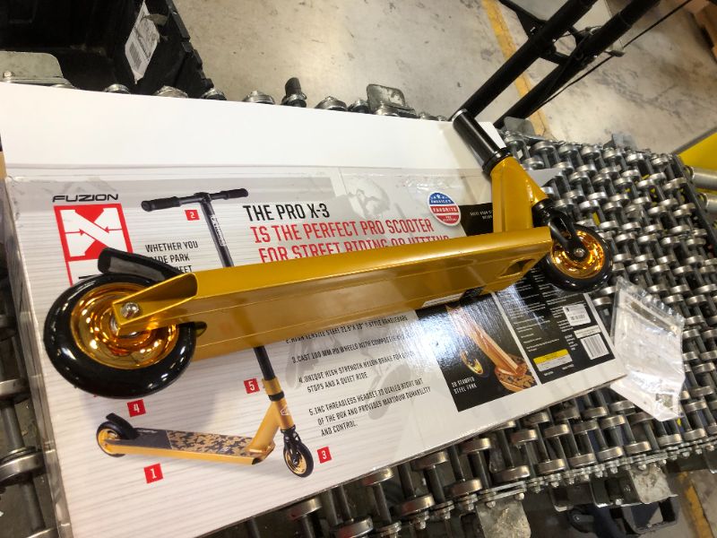 Photo 4 of Fuzion Gold Pro X-3 2 Wheel Scooter - Gold
