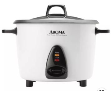 Photo 1 of Aroma 20-Cup Pot-Style Rice Cooker and Food Steamer - White
