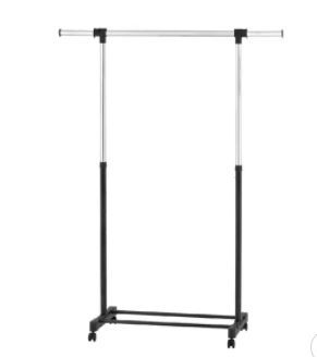 Photo 1 of Adjustable Single Rod Garment Rack Black - Room Essentials™
