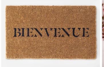 Photo 1 of 1'6"x2'6" Bienvenue Doormat Black - Threshold™ designed with Studio McGee
