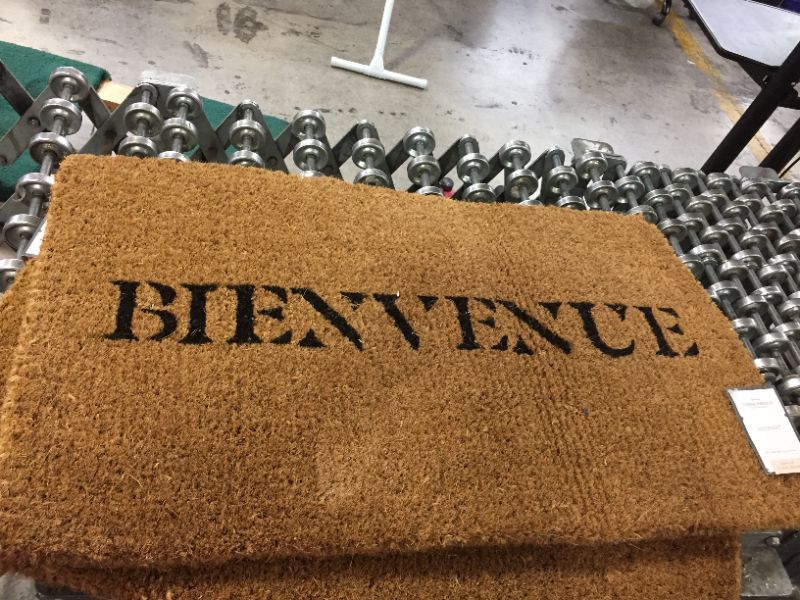 Photo 2 of 1'6"x2'6" Bienvenue Doormat Black - Threshold™ designed with Studio McGee
