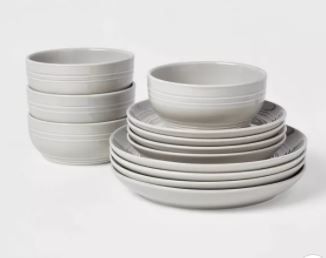 Photo 1 of 12pc Stoneware Westfield Dinnerware Set - Threshold™
