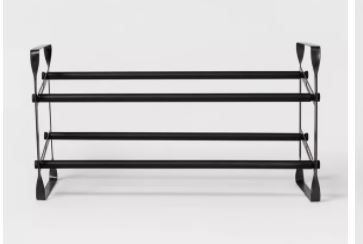 Photo 1 of 2 Tier Expandable Shoe Rack Gunmetal - Room Essentials™
