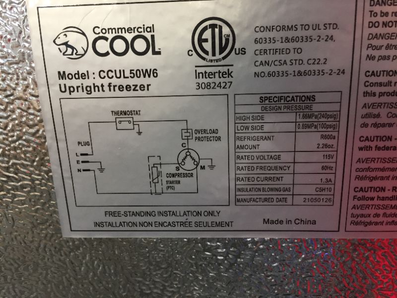 Photo 7 of 5.0 cu. ft. Upright Freezer in White
