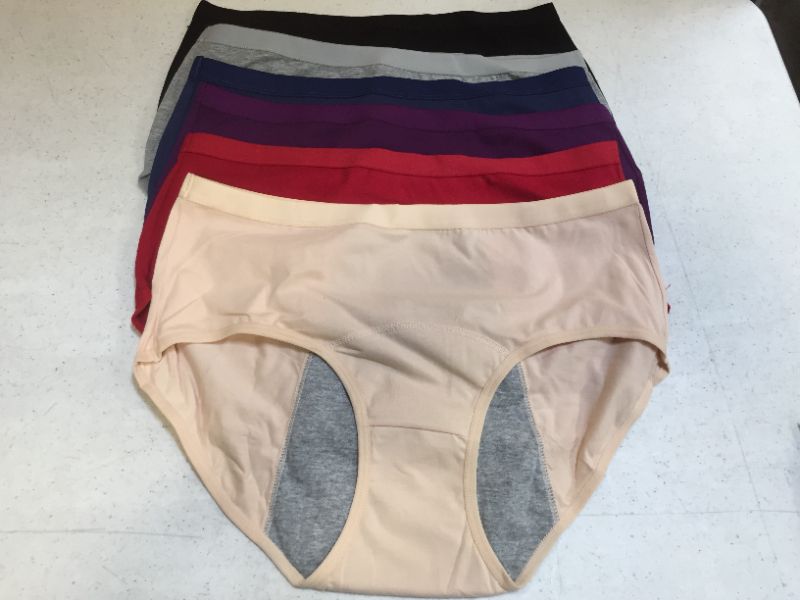 Photo 3 of 6pack  JojoQueen Womens Underwear, Menstrual Period Underwear for Women Girls Cotton Panties Mid Waist Comfortable Easy Clean Briefs