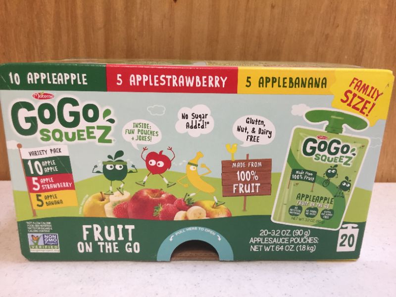 Photo 2 of GoGo Squeez mix flavors  exp date 12-08-2021