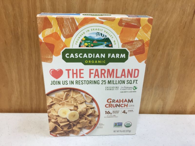 Photo 2 of Cascadian Farm Organic Graham Crunch Cereal 16g exp date 04-2022