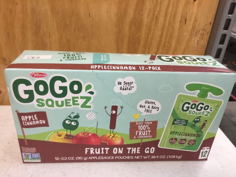 Photo 2 of Go Go Squeeze Applecinnamon 12 pack best by 01-2022