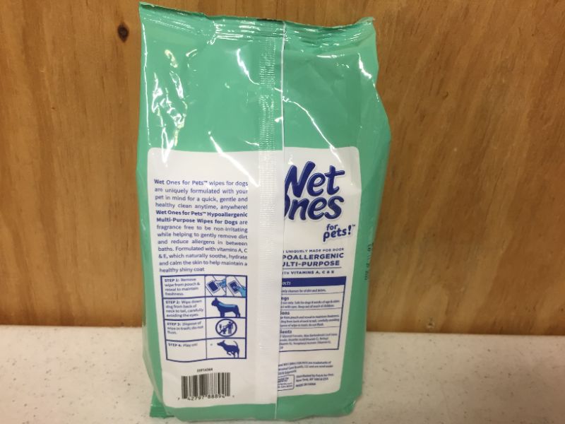 Photo 1 of Wet Ones Hypoallergenic Multi-Purpose Dog Wipes, 100 count  exp date 11-2022