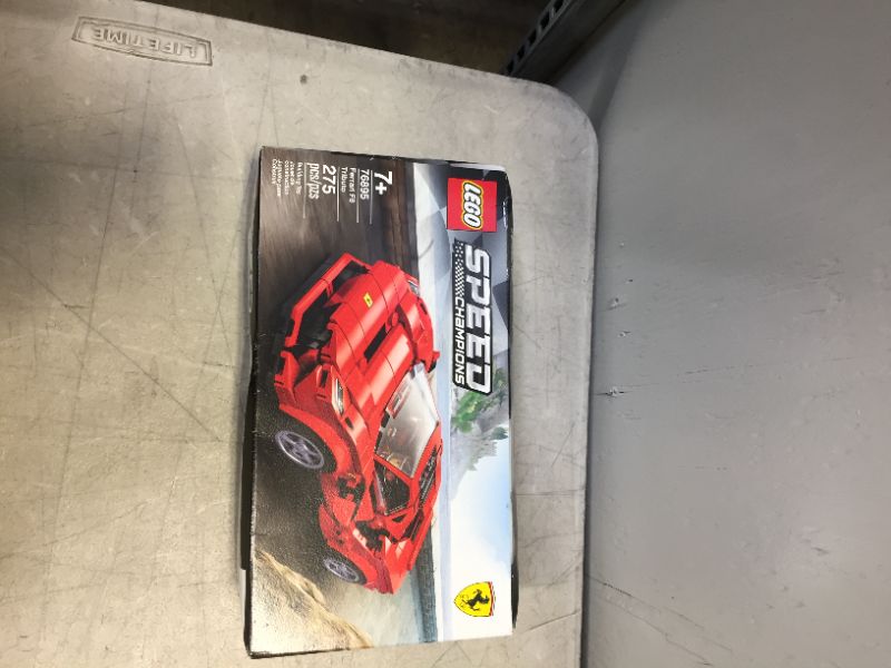 Photo 1 of LEGO Speed Champions 76895 Ferrari F8 Tributo Toy Cars for Kids, Building Kit Featuring Minifigure, New 2020 (275 Pieces) (factory sealed) (box is a bit damaged)