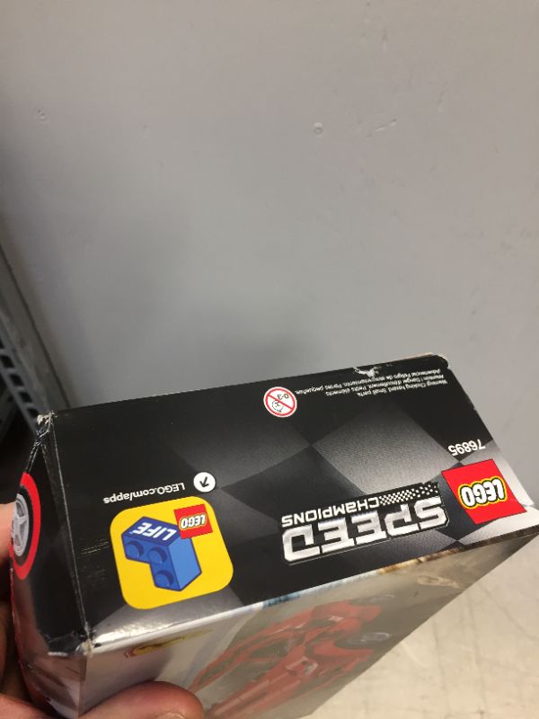 Photo 1 of LEGO Speed Champions 76895 Ferrari F8 Tributo Toy Cars for Kids, Building Kit Featuring Minifigure, New 2020 (275 Pieces) (factory sealed) (box is a bit damaged)