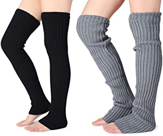 Photo 1 of Pareberry Women's Winter Over Knee High Footless Socks Knit Warm Long Leg Warmers
